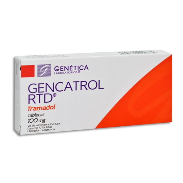 Gencatrol RTD Tramadol 100mg 10 Tabletas Genética Laboratorios
