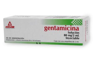 Gentamicina Solución Inyectable 1 Ampolleta 2ml Amsa Laboratorios Gentamicina Solución 80mg/2ml Inyectable 1 Ampolleta 2ml Amsa Laboratorios