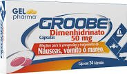 Groobe Dimenhidrinato 50mg 24 Cápsulas Gel Pharma