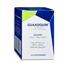 Guaxoquim Guaifenesina Oxolamina 2.5g 1.25g Solución Gotas 60ml Quimpharma 1349 Guaxoquim Guaifenesina Oxolamina 2.5g/1.25g Solución Gotas 60ml Quimpharma