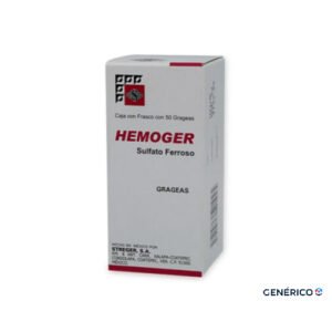 Hemoger Sulfato ferroso 50 Grageas