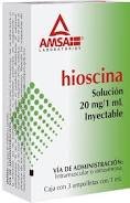 Hioscina 20mg/1ml Solución Inyectable Amsa Laboratorios