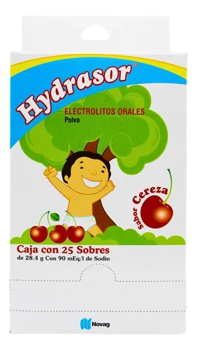 Hydrasor Electrolitos Orales Polvo Cereza 28.4g Novag