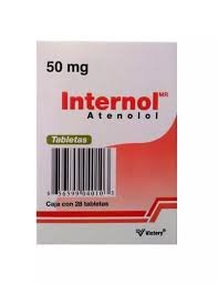 Internol Atenolol 50mg 28 Tabletas Victory