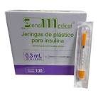 Jeringa de Plástico Negra 3ml 22g x 32mm Protec