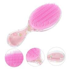 Juego de cepillo ovalado con peine rosa