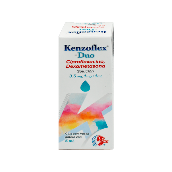 Kenzoflex Duo Ciprofloxacino Dexametasona 3.5mg/1mg/1ml Solución 5ml Collins