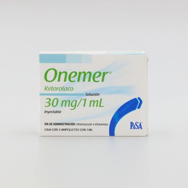 Ketorolaco 30mg Solución Inyectable 30mg/1ml 3 Ampolletas Pisa
