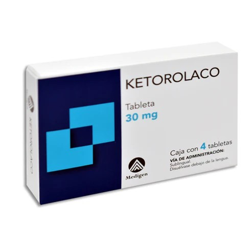 Ketorolaco 4 Tabletas Sublinguales 30mg Medigen