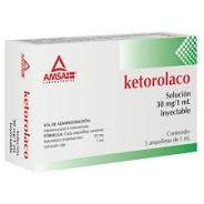 Ketorolaco Solución 30mg/1ml Inyectable 3 Ampolletas Amsa Laboratorios