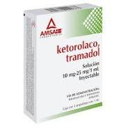 Ketorolaco Tramadol 10mg25mg1ml Solución Inyectable 3 Ampolletas Amsa Laboratorios 1173 Ketorolaco Tramadol 10mg/25mg/1ml Solución Inyectable 3 Ampolletas Amsa Laboratorios