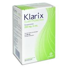 Klarix Claritromicina 250mg Suspensión 60ml Maver