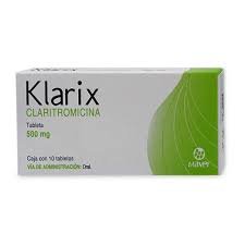 Klarix Claritromicina 500mg 10 Tabletas Maver