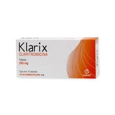 Klariz Claritromicina 250mg 10 Tabletas Maver