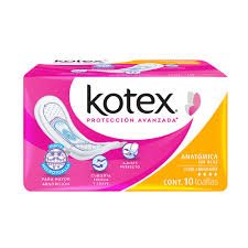 Kotex Anatómica Sin Alas Flujo Abundante 10 Piezas