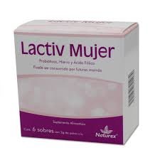 Lactiv Mujer Probióticos Hierro Ácido Fólico 2g 6 Sobres Naturex