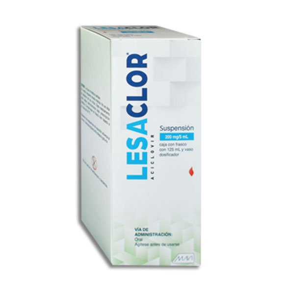 Lesaclor Aciclovir Suspensión 200mg/5ml 125ml Mavi