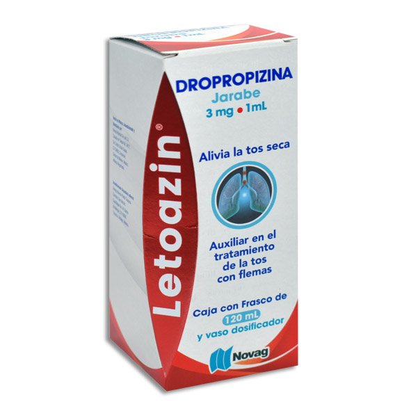 Letoazin Dropropizina 3mg/1ml Jarabe 120ml Novag