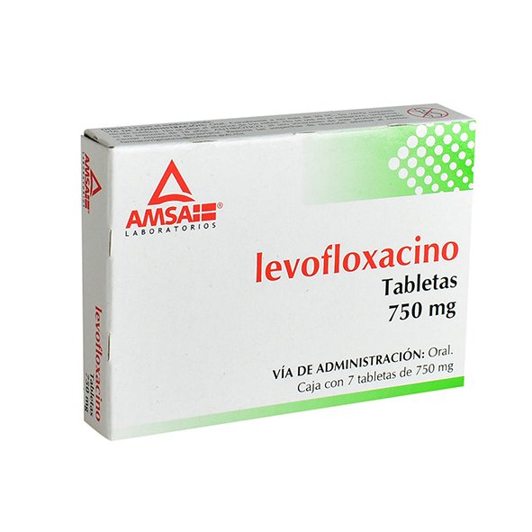 Levofloxacino 750mg 7 Tabletas Amsa Laboratorios