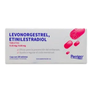Levonorgestrel Etinilestradiol 28 Tabletas Perrigo Levonorgestrel Etinilestradiol 0.15mg/0.03mg 28 Tabletas Perrigo