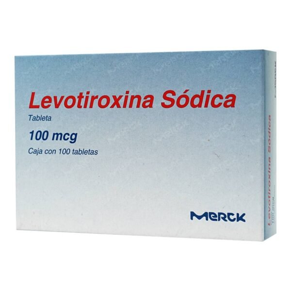 Levotiroxina Sódica 100mcg 100 Tabletas Merck