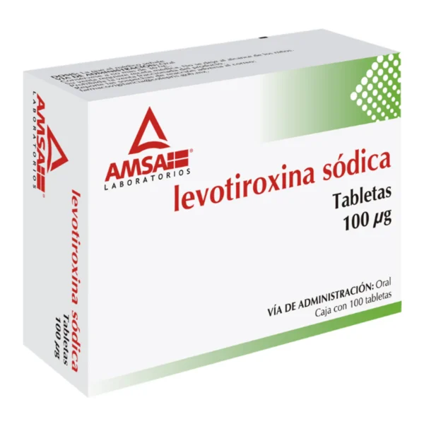 Levotiroxina Sódica 100ug 100 Tabletas Amsa Laboratorios