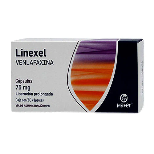 Linexel Venlafaxina 75 mg 20 Cápsulas