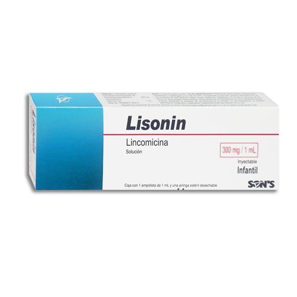 Lisonin Lincomicina Solución 300mg/1ml Inyectable Infantil 1 Ampolleta Son's