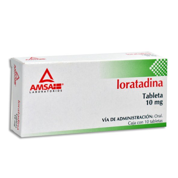 Loratadina 10mg 10 Tabletas Amsa Laboratorios