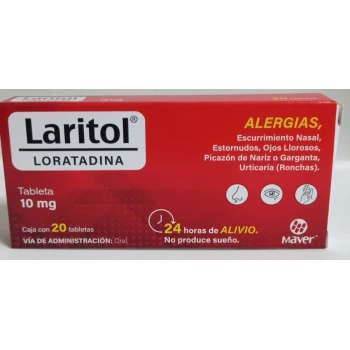 Loratadina 10mg 20 Tabletas Maver