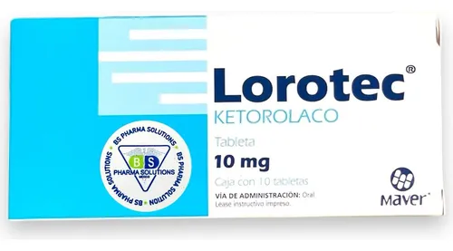 Lorotec Ketorolaco 10mg 10 Tabletas Maver