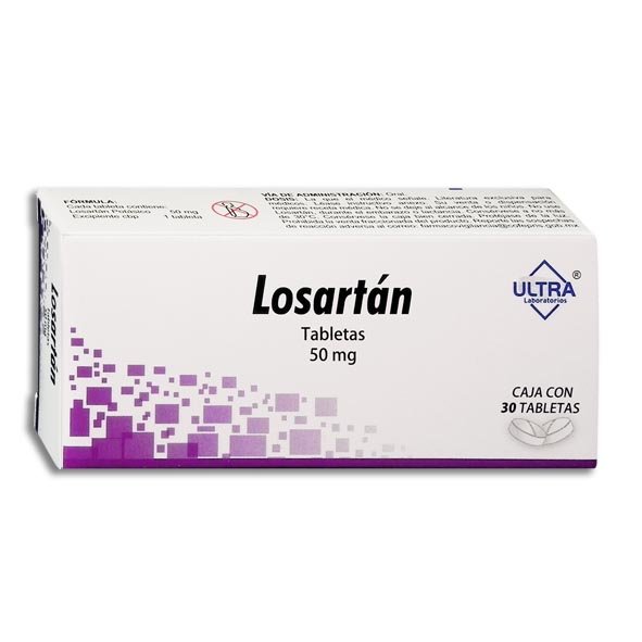 Losartán 50mg 30 Tabletas Ultra Laboratorios