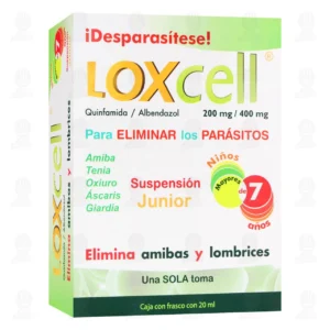 Loxcell Albendazol Quinfamida Suspensión Junior 400mg/200mg/20ml 20ml Sanfer