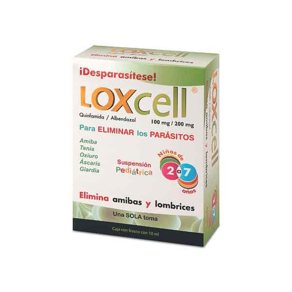 Loxcell Albendazol Quinfamida Suspensión Pediátrica 10ml Sanfer Loxcell Albendazol Quinfamida Suspensión Pediátrica 200mg/100mg/10ml 10ml Sanfer