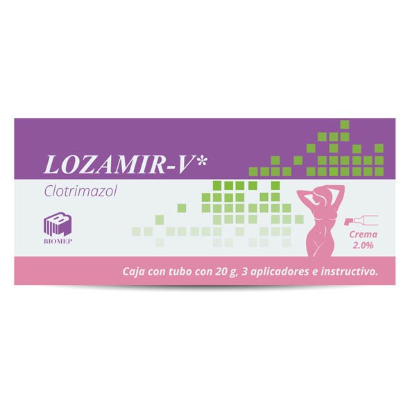 Lozamir-V Clotrimazol Crema 2.0% 20g 3 Aplicadores Biomep