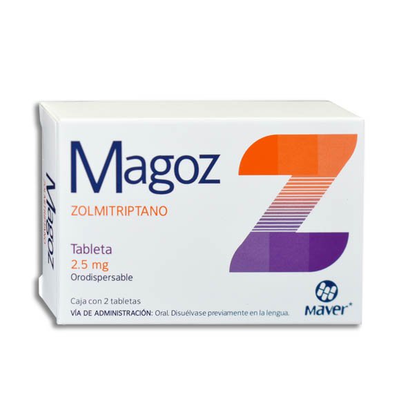 Magoz Zolmitriptano 2.5mg 2 Tabletas Maver