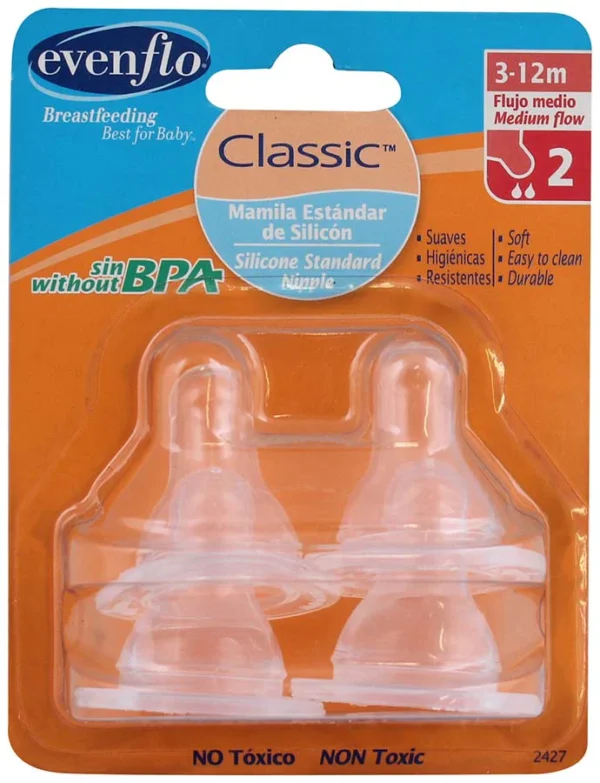 Mamila Silicón 3-12m Evenflo