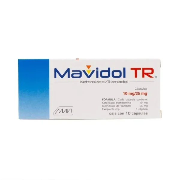 Mavidol TR Ketorolaco, Tramadol 10mg/25mg 10 Cápsulas
