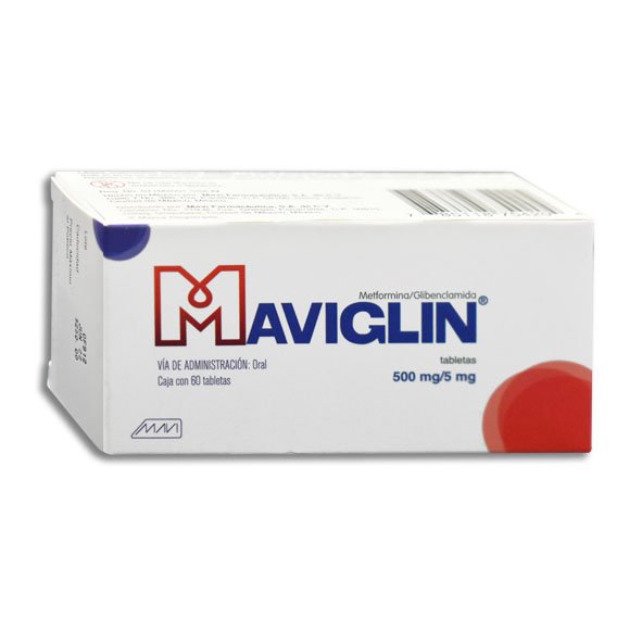 Maviglin 500mg/5mg 60 Tabletas Mavi