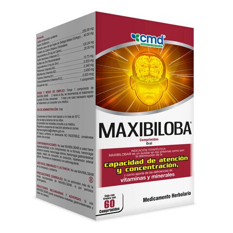 Maxibiloba Vitaminas Minerales 60 Comprimidos CMD