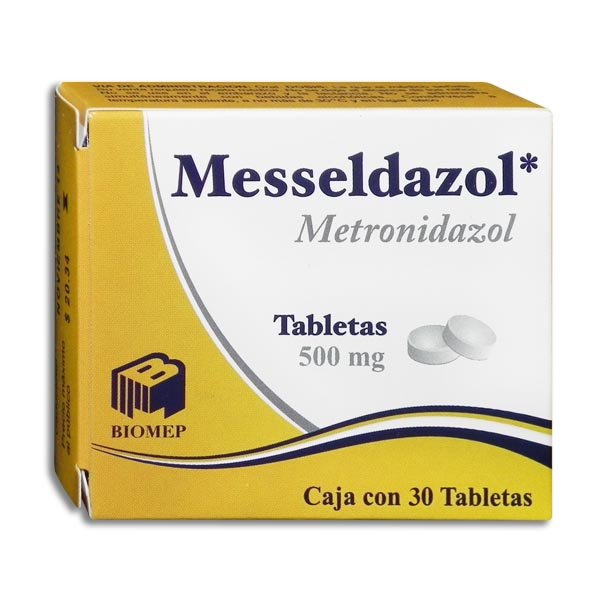 Messeldazol Metronidazol 500mg 30 Tabletas Biomep