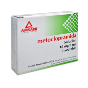 Metoclopramida 10mg/2ml Solución Inyectable 6 Ampolletas Amsa Laboratorios
