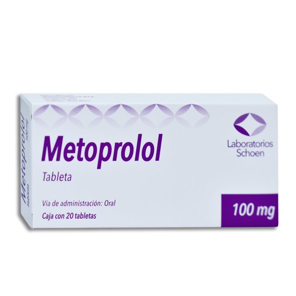 Metoprolol 100mg 20 Tabletas Laboratorios Schoen