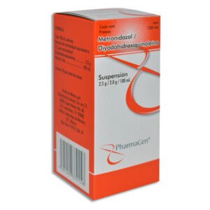 Metronidazol Diyodohidroxiquinoleina Suspensión 2.5g/2.0g/100ml 120ml PharmaGen