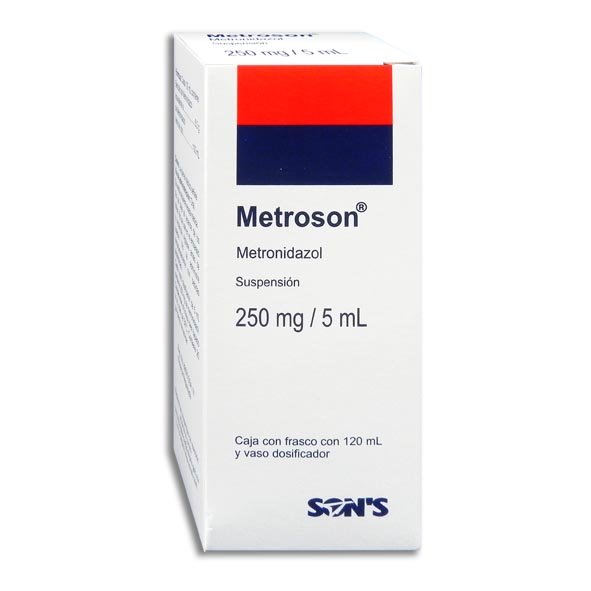 Metroson Metronidazol 250mg/5ml Suspensión 120ml Son´s