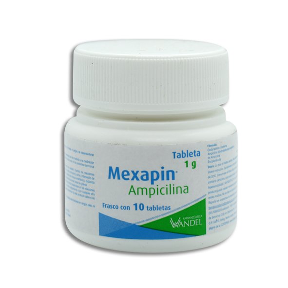 Mexapin Ampicilina 1g 10 Tabletas Farmaceutica Wandel