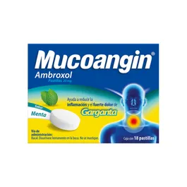 Mucoangin Ambroxol 20mg Menta 18 Pastillas Sanofi