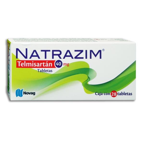 Natrazim Telmisartán 40mg 28 Tabletas Novag
