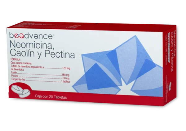Neomicina Caolín Pectina 129mg/280mg/30mg 20 Tabletas Beadvance