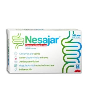 Nesajar Pinaverio Dimeticona 100mg/300mg 16 Cápsulas Gelpharma